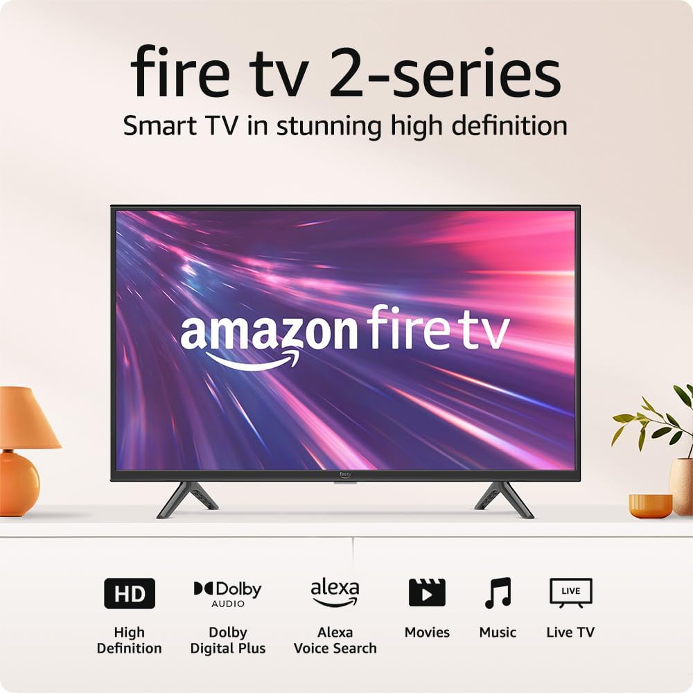 Amazon Fire TV 32 2-Series HD smart TV with Fire TV Alexa Voice Remote, stream live TV without cable