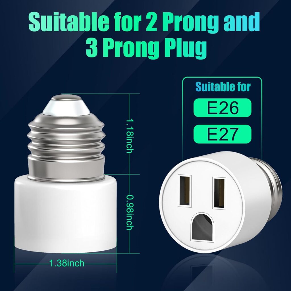 E26 Plug to Adapter Light Socket Outlet Review