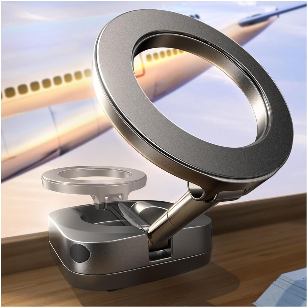 LISEN for Magsafe Airplane Phone Holder Travel Essentials, Universal Handsfree Airplane Accessories Travel Must Haves Plane Phone Mount Travel Accessories for Flying Gifts fits iPhone 15 14 13 12 S24