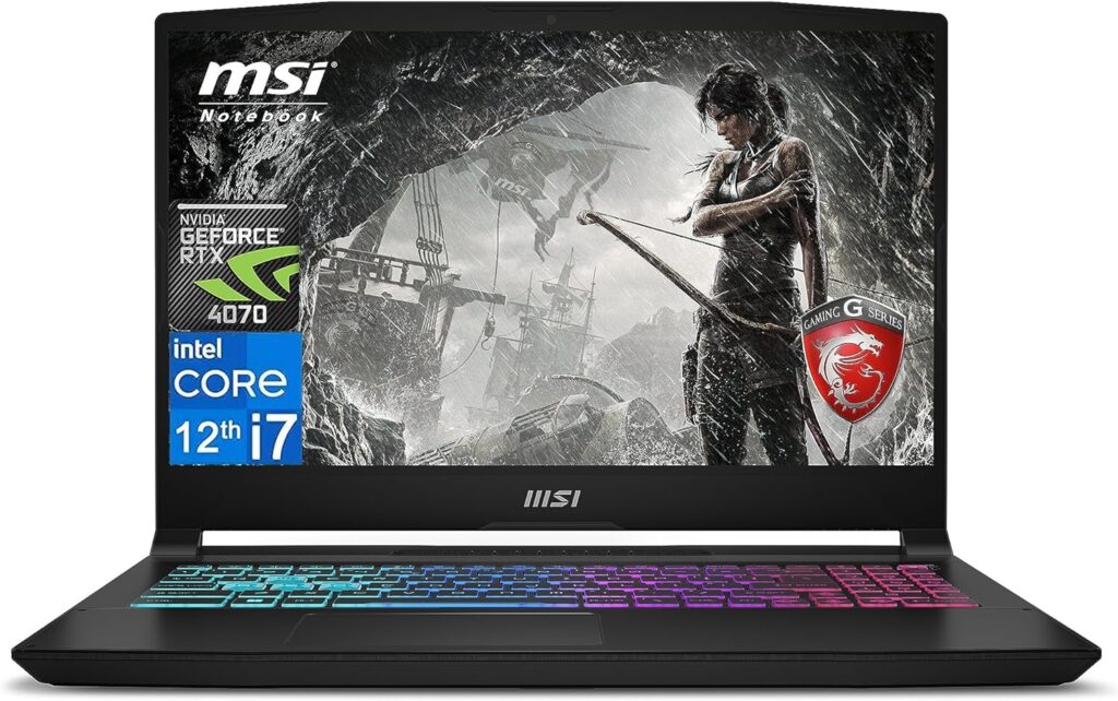 MSI 2023 Newest Katana 15 Gaming Laptop, 15.6 144 Hz IPS Display, Intel Core i7 12650H (Up to 4.7 GHz), GeForce RTX 4070, 16GB RAM, 1TB SSD, Wi-Fi 6, 4-Zone RGB Gaming Keyboard, Windows 11 Home