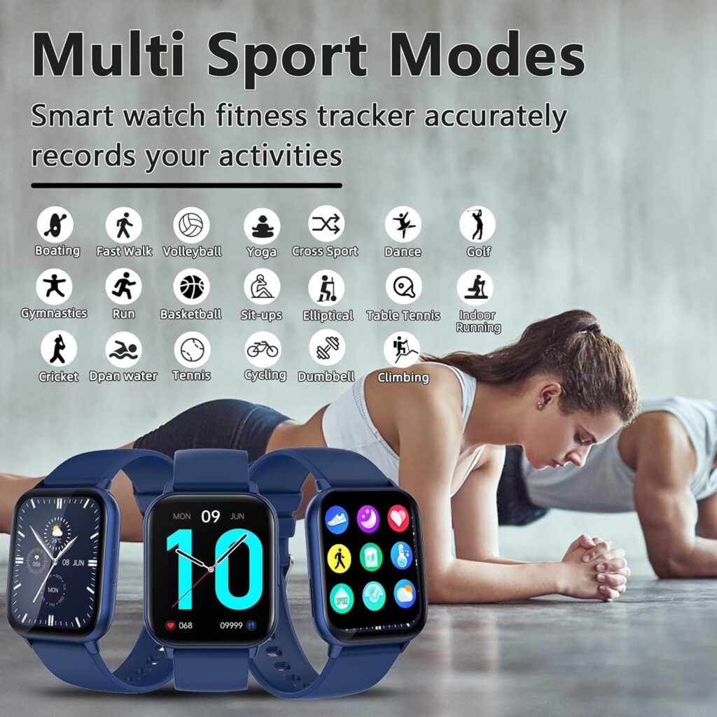 Smart Watch (Answer/Make Call), 1.9 Smartwatch Fitness Tracker for Android and iOS Phones with Heart Rate Sleep Tracking, Multi Sport Modes, Blood Oxygen, Ai Voice,Waterproof Watch for Women Men