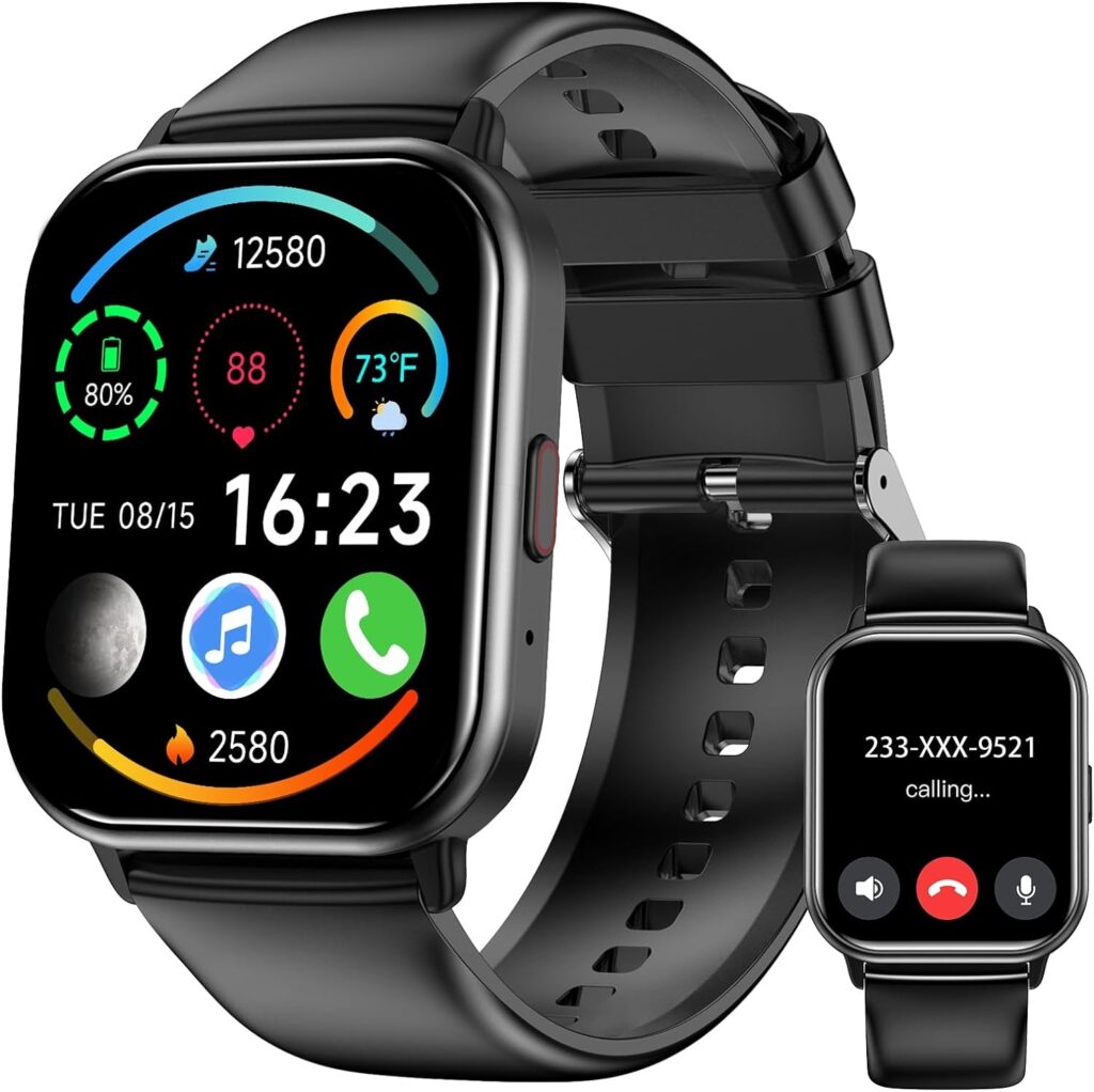 Smart Watches for Men Women, 1.83 Fitness Tracker with Heart Rate/Sleep Monitor/20+ Sport Modes/Weather, SmartWatch Compatible with Android iOS
